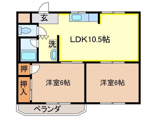 コーポラス Ｋ２の物件間取画像